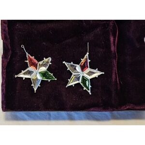 Vintage Tin Handmade Star Christmas Ornaments Wm.J.Rigby Co N.Y